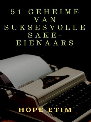 cover image of 51 Geheime Van Suksesvolle Sake-Eienaars